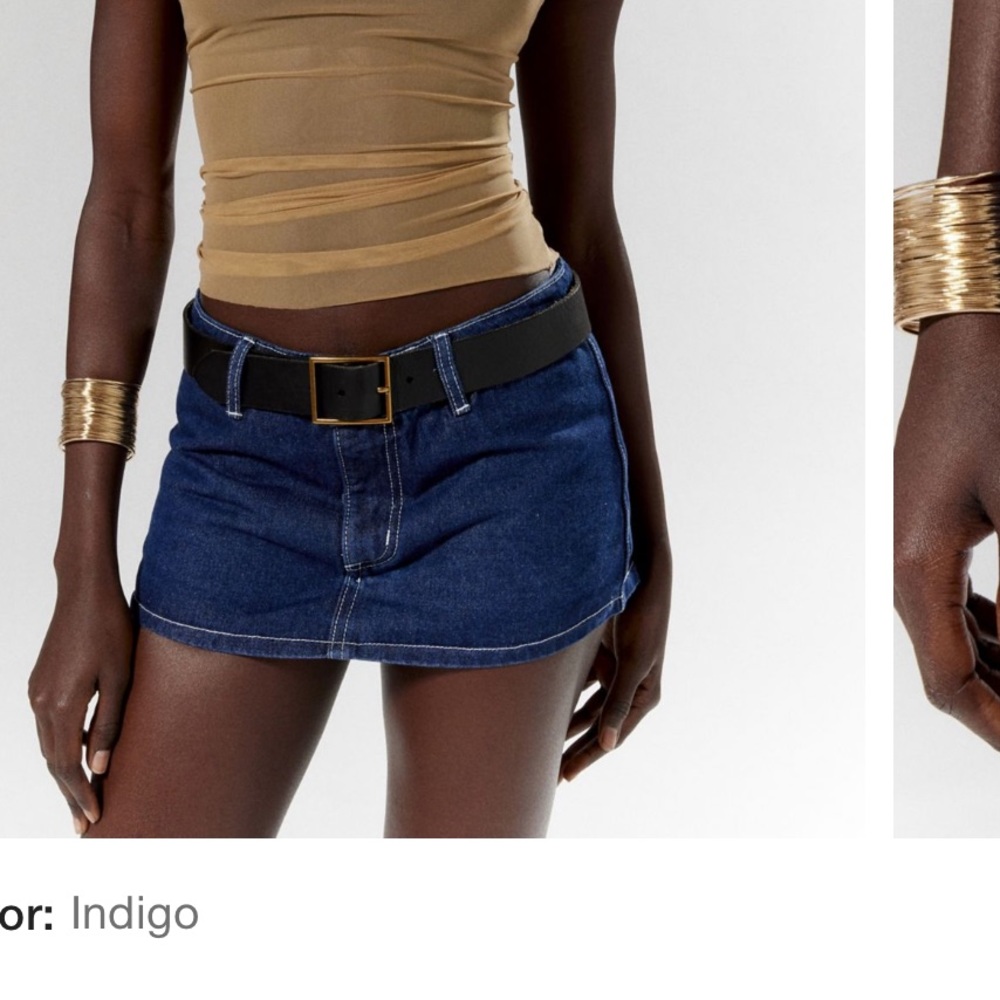 NWT Lioness Rhode micro mini denim skirt, xs